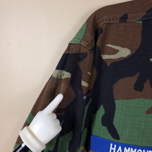 Army Hot Weather Combat Coat in Woodland Camo Size L Hammond - Picture 7 of 12
